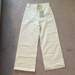 Everlane Beige Lightweight Wide Leg Chino